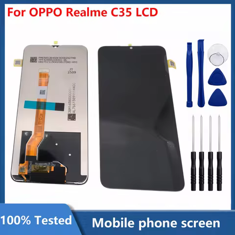 AAA High Quality For OPPO Realme C35 LCD Display Screen Touch Panel Digitizer For Realme C35 RMX3511