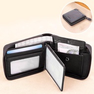 1 Pc Wallet for Men Rfid Blocking Bifold Zipper Wallets