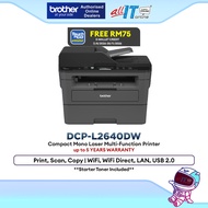 Brother DCP-L2640DW Mono Laser Multifunction Printer Print Scan Copy Duplex Wireless ADF Office High
