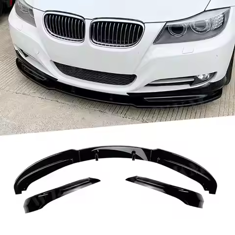 1set Carbon Look Front Lip Spoiler Flaps Apron For Bmw E90 E91 LCI 320i 2009-2012 Front Bumper Lip C