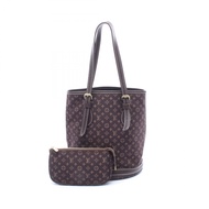 【二手】LOUIS VUITTON水桶包 PM 手提包 M95226 Ebene 帆布皮革水桶包 PM 女士二手 A