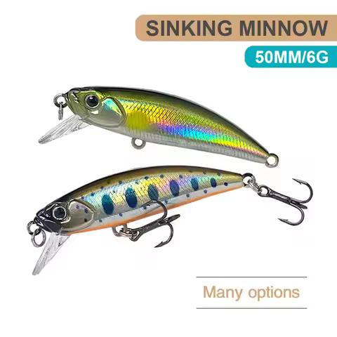 5cm 6g Fishing Lures Sinking Micro Minnow Wobbler Artificial Hard Bait Jerkbait Fishing Accessories 