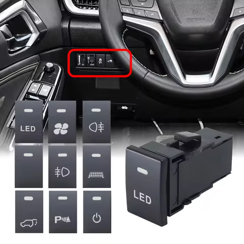 Led Light Bar Push Button Switch with Connctor For Isuzu D-Max 2019-2023(RG) Mu-X 2020-2024 (RJ) For