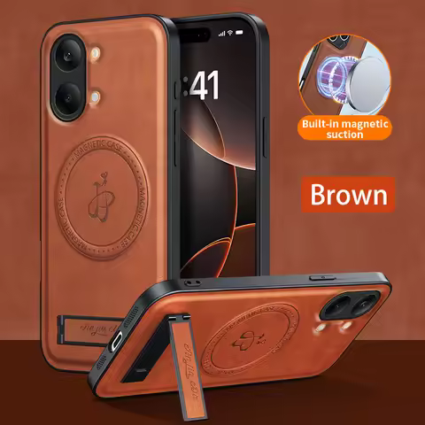 Leather Stand Case for POCO X8 Pro Max X8 Pro 5G Magnetic Holder Cover Mag-safe Protector Soft Shell