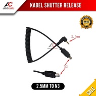 2.5mm to N3 Camera Remote Control Shutter Release Cable for Nikon Self studio Remote Selfstudio Box 