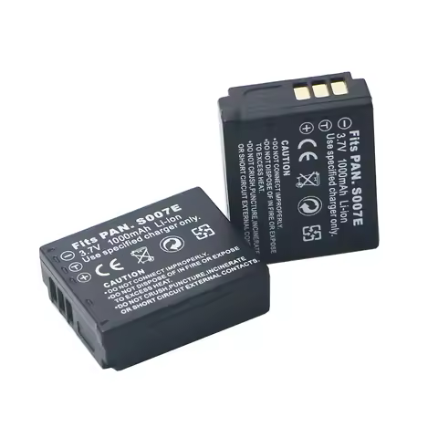 2PCS CGA-S007E CGA S007E S007 S007A BCD10 Camera Battery for Panasonic DMC TZ1 TZ2 TZ3 TZ4 TZ5 TZ50 