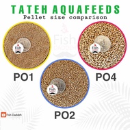 Tateh Fish Food PO1 PO2 PO4 sinker 250g 1kg repack