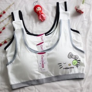 i8h4yxay32 Girl Kid Cotton Bra No Steel Ring Cat Print Teenager Underwear Cute Student Lingerie for 