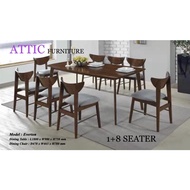 Dining Set/8 Seater Dining Set /Kerusi Makan 8 Seater /ATTIC FURNITURE PLZ EVERTON 8 SEATER DINING SET