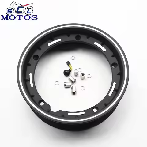 sclmotos- 10 inch Scooter Motorcycle rims Case for Piaggio Aluminum Wheel Rim with Nut,Oring and Inf