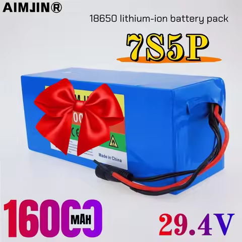 29.4V 16000mAh Lithium-ion 24V Battery Built-in BMS 18650 7S5P 16Ah Battery Pack