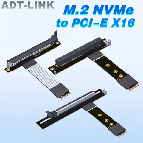 ADT-Link K43 Gen4 M.2 NGFF NVMe STX Mainboard Graphics GPU Extender PCIE 4.0 x16 M.2 Key M Turn 90 R