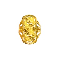 Gold 916 Textured Wave Ring (2.93g)