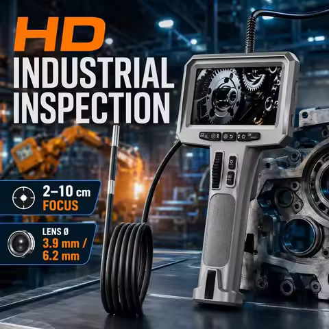 for 4.5 Inch Snake Camera 3.9mm Industrial Endoscope Articulating Inspection Camera with LED for Wal
