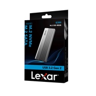 Lexar E300 M.2 NVMe/E350 SATA penutup cakera keras mudah alih dwi-protokol dengan pelesapan haba yan