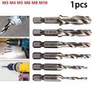 HSS Screw Thread Metric Tap Drill Bits 1/4" Hex Shank Screw Thread Taps M3 M4 M5 M6 M8 M10 M12 Screw Machine Hand Tool