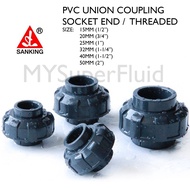15mm - 50mm SANKING PVC UNION COUPLING [SOCKET END/ THREADED]