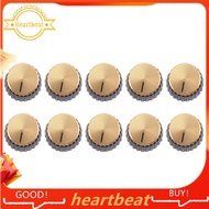 [Hot-Sale] 10Pcs Guitar AMP Amplifier Knobs Push-on Black+Gold Cap for Marshall Amplifier