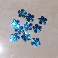 [手作配件] ($3/5g) 藍色花形珠片 14mm