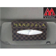 LV Car Sunvisor Tissue Holder Brown Box