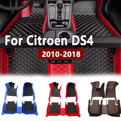 Car Floor Mats For Citroen DS4 DS 4 NX 2010~2018 Anti Dirty Pad Durable Rugs Leather Mat Waterproof 