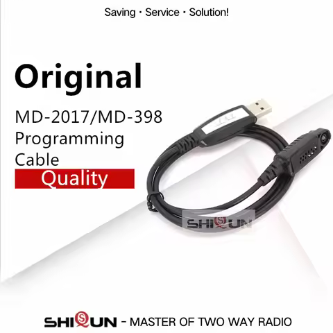 USB Programming Cable for TYT MD-2017 MD-398 GPS MD 2017 Programming Cable Compatible RT82 RT83 RT87