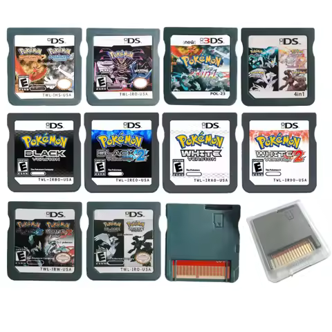 For DS Games Cartridge Video Game Console Card Pokemon Series USA Black White HeartGold SoulSilver G