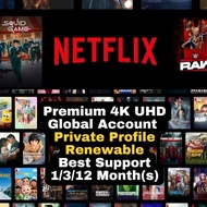 Netflix Account Premium 4K UHD Support TV