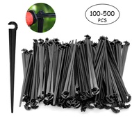 100-500Pc Durable 14'' C-Type Hook Fixed Stem Support Holder Stakes for 47mm Hose Flowerpot Drip Irrigation Fitting Greenhouse