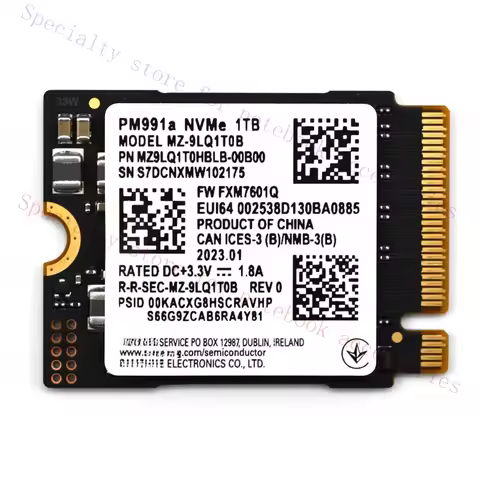 R+ FOR Samsung PM991A 1TB NVME M.2 2230 SSD For Surface Pro x 7+ 8 Laptop 3 Steam Deck