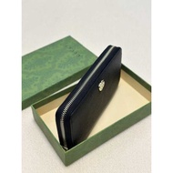 Ready Stock Black Size 22x11 Cowhide Single Zipper Clutch Feel First Class Built-in Card Slot Capaci