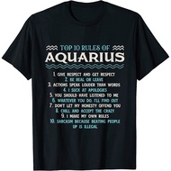 Top 10 Rules Of Aquarius - Astrology Zodiac Sign Birthday T-Shirt
