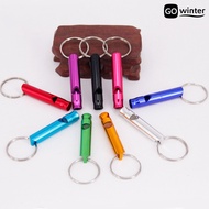 [GW]5Pcs/Set High Pitch Creative Whistle Aluminum Alloy Practical Clear Sound Safety Whistle for Outdoor Sport