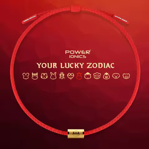Power Ionics 2026 Horse CNY 12 Zodiacs Unisex Waterproof Anions Sports Fashion Necklace Free Engrave