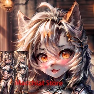 Dakimakura anime Furry Warrior Armor Double-sided Print Life-size body pillows cover Adult