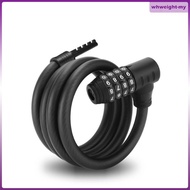 [WhweightMY] Combination Bike Lock Braided Steel Cycle Lock with Combination 4-Digit for