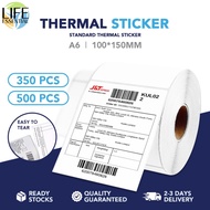 GOPACK A6 Thermal Sticker Roll Berkualiti | Airway Bill | Barcode Shipping Label | Kurier Sticker 100*150mm