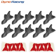 10PCS Universal Rear Roof Shark Fins Spoiler Wing Kit Car Roof Spoiler Bumper Spoiler Shark Fin Diff