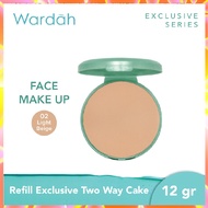 Refill Wardah Exclusive Two Way Cake 12 gr bb cushion glowing tahan lama Waterproof Wardah Bedak pad