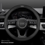 Car Steering Wheel Cover For Audi ABT A1 A2 A3 A4 A5 A6 A7 A8 Q2 Q3 Q4 Q5 Q7 Q8 TT RS3 RS4 RS5 RS6 R