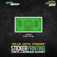 SPONGEBOB CARTOON DOLLAR PRINT CUT STICKER