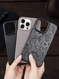 磁吸皮革手機殼 植鞣真皮手機殼iPhone13 Pro/Max magsafe