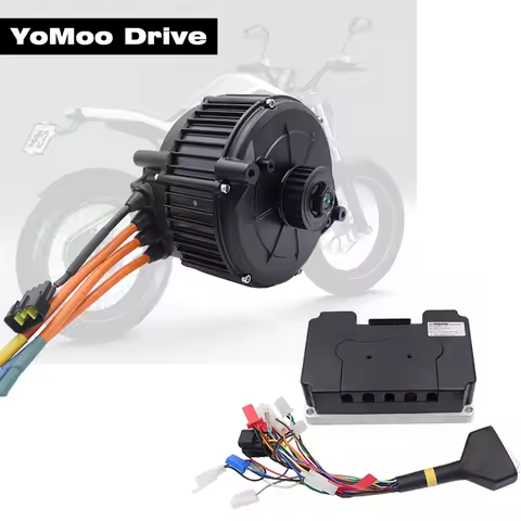 QS165 5KW 35H 90KPH PMSM Mid Drive Motor Encoder version with FarDriver Controller ND72450B or ND726