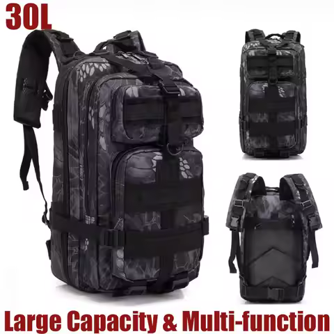 30L Tactical Backpacks For Man Hking Outdoor Survival Bags 3P Climbing Hunting Backpack Fishing Hiki