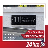 Plexiglass Laser Cut Modern House Number Plate