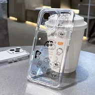 Cute Crayon Shin-Chan Pajamas Cartoon Couple Phone Case Transparent Shock-resistant Soft Case Suitable for iPhone 7 8 Plus XS