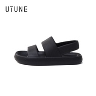 UTUNE Flat Sandals for Men Rubber EVA Sandal Beach Outdoor Soft Shoes