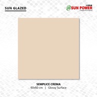 Keramik Lantai Body Putih Glossy - Semplice Series 60x60 | Sun Power