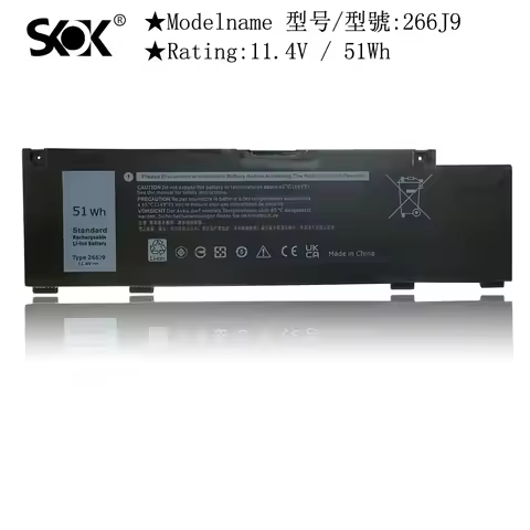 266J9 Battery Replacement for Dell G3 15 3500 3590 3790 G5 15 5500 SE 5505 P89F Inspiron 5490 INS 15