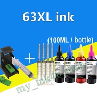 HP 63 ink HP 63XL ink HP63XL refillable ink compatible for HP  1110 1111 1112 2130 2131 2132 2136 30
